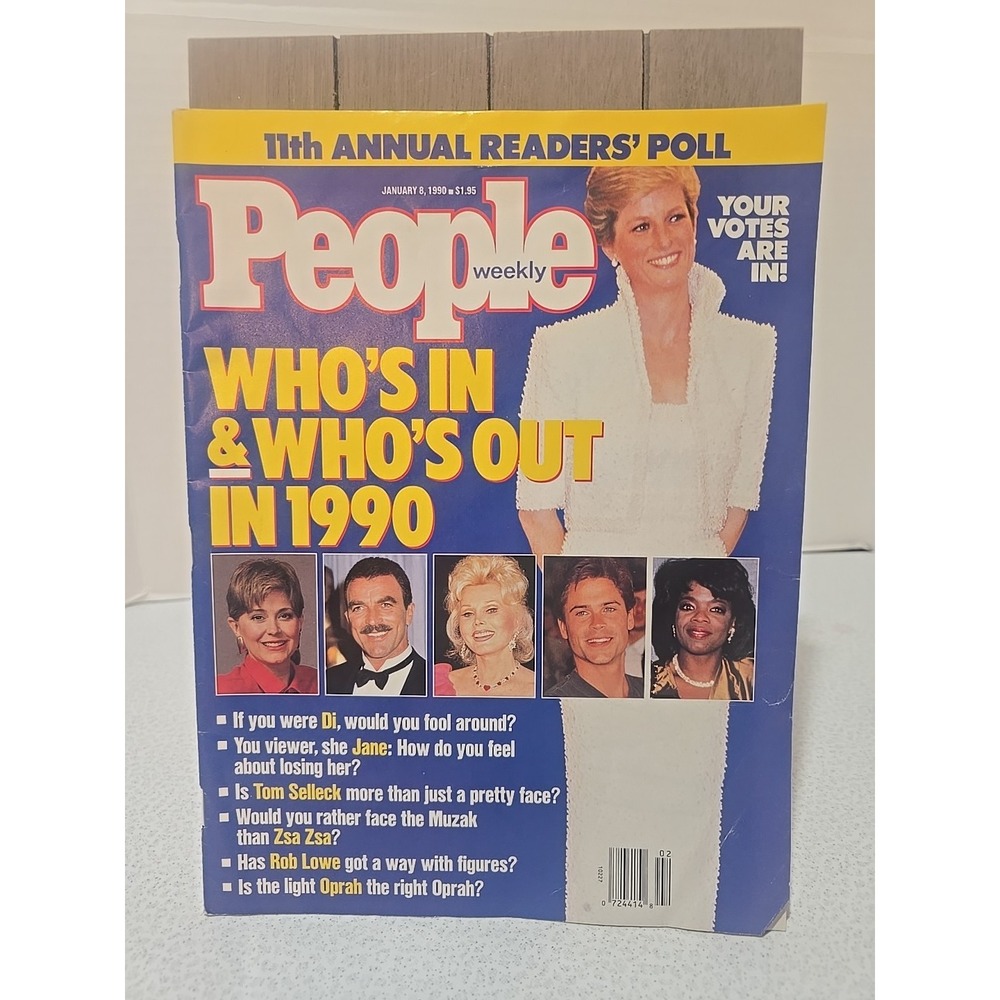 January 8, 1990.  People Magazine  "Who's In & Who's Out In 1990"‎